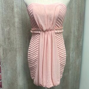 BCBGeneration Pink Blush Strapless Dress Size 4